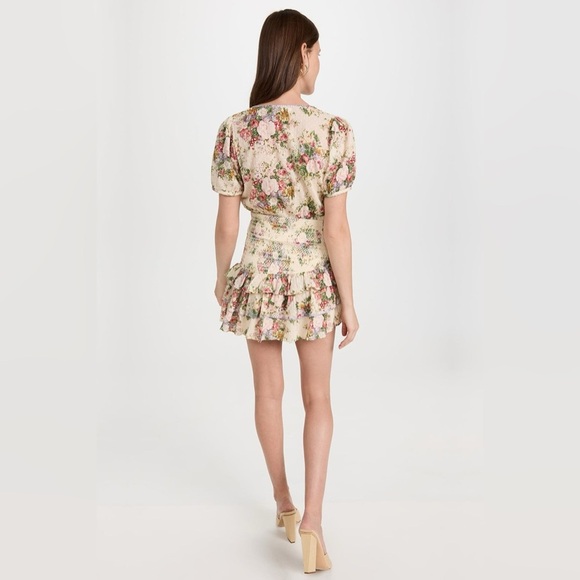 New! Love Shack Fancy Keelin Floral Lace Mini Dress in Shining Gemstone 🌺 Small - Picture 6 of 16